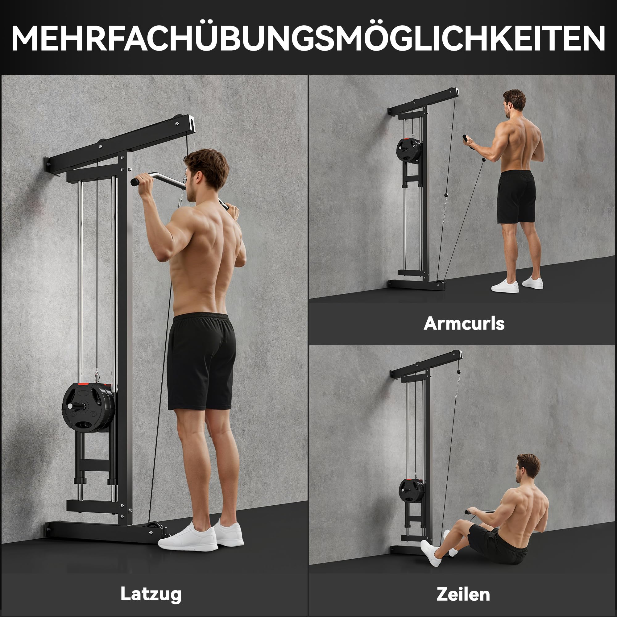 sportnow-latzugstation-zur-wandmontage-mit-latzugstange-verstellbar image 3