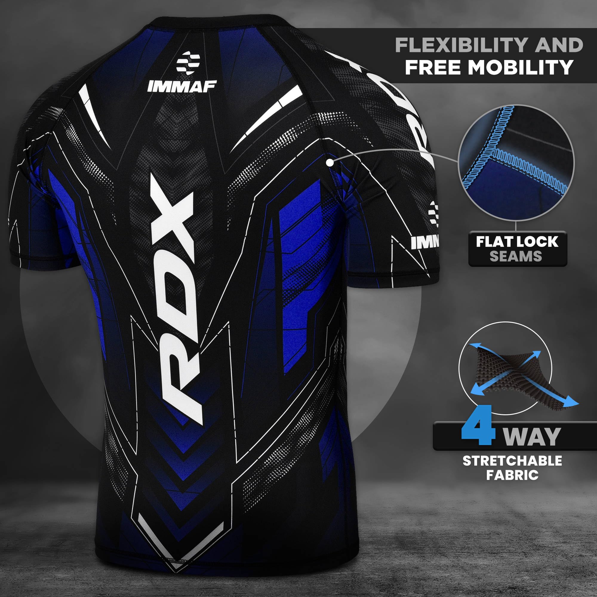 rdx-rash-guard-halbarm-immaf-compression-shirt-kampfsport image 5
