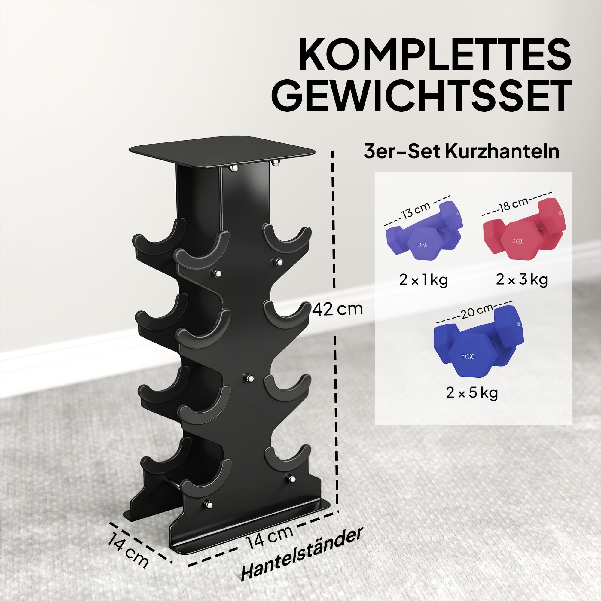 sportnow-kurzhantel-set-1-4-kg-paar-bunt-mit-st-nder image 3