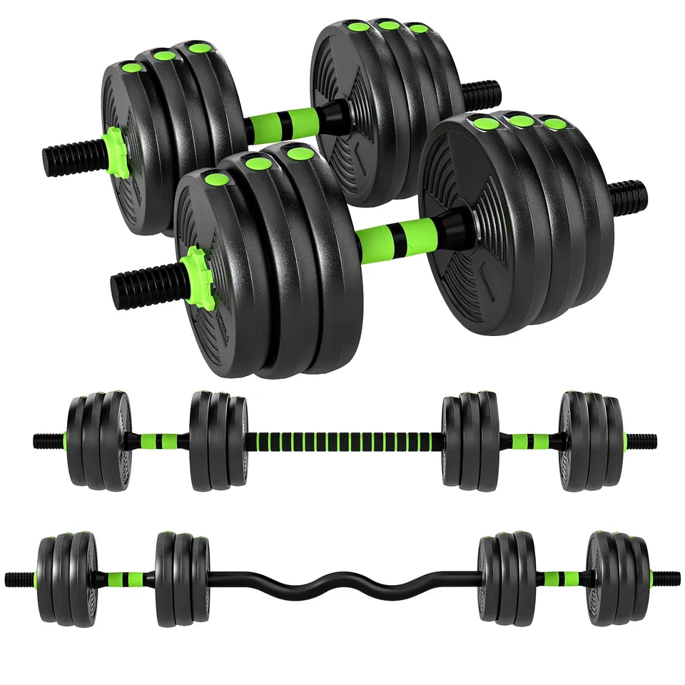sportnow-3-in-1-hantelset-verstellbar-15-30-kg-kurzhantel-langhantel image 1