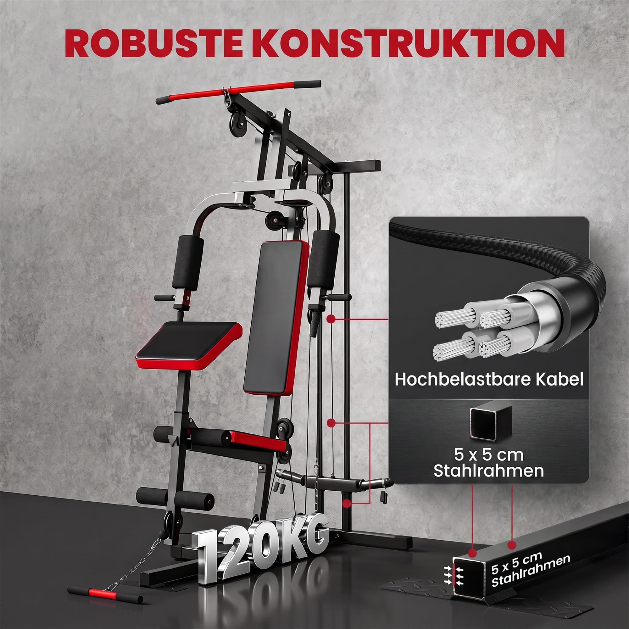 sportnow-kraftstation-mit-latzug-butterflystange-homegym-bis-120-kg image 7