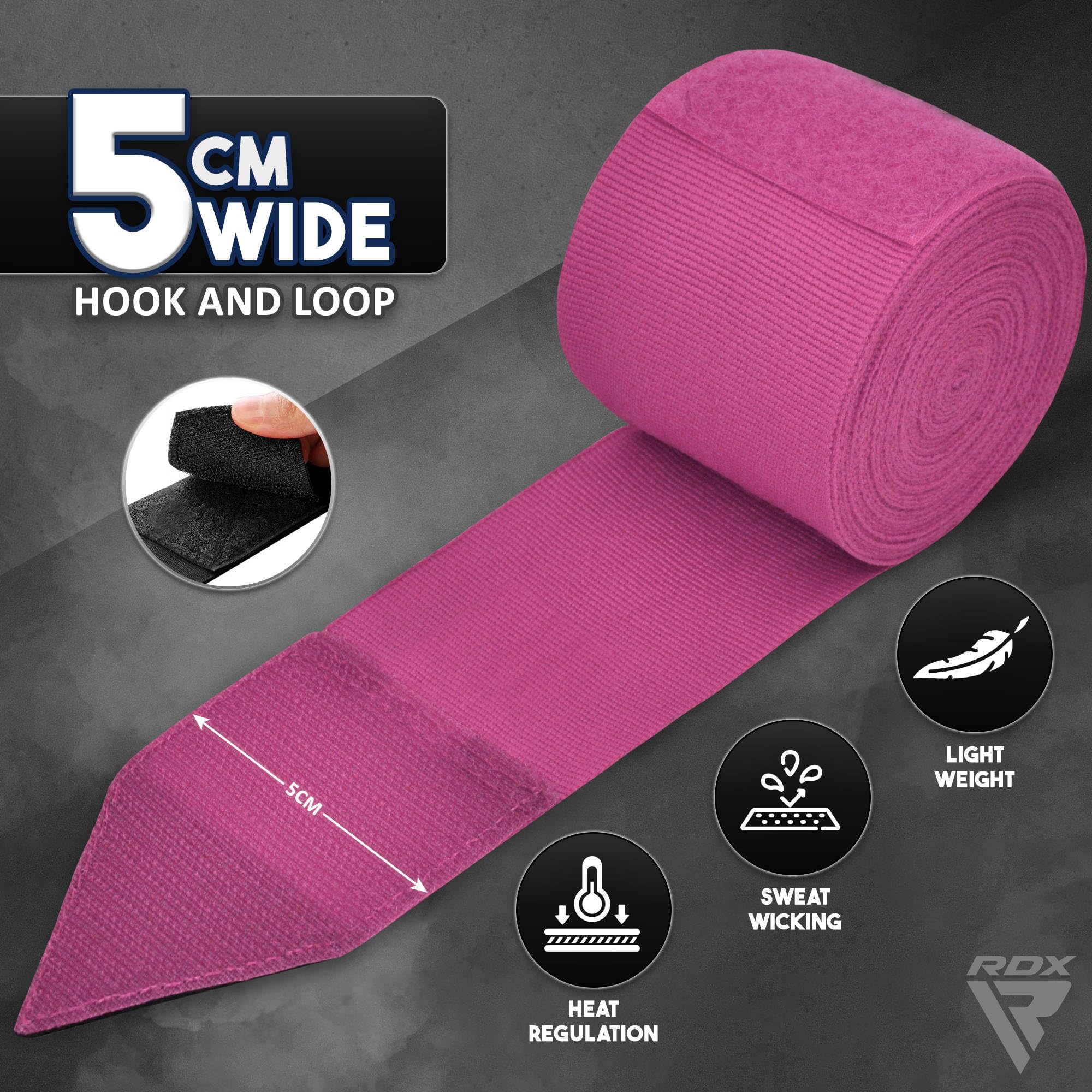 rdx-4-5m-profi-boxbandagen-hand-wraps-baumwolle-elastisch-mit-daumenschlaufe image 2