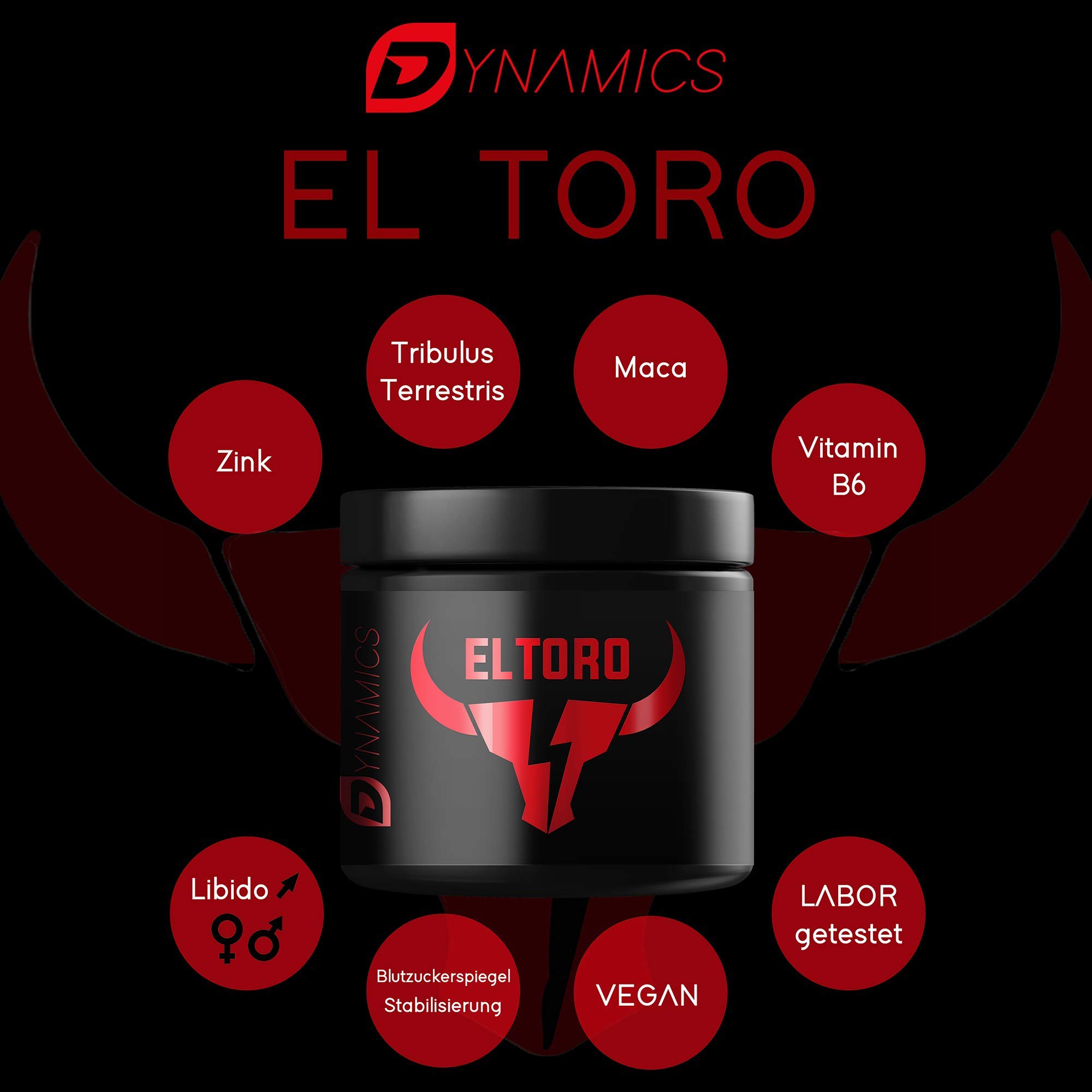 dynamics-el-toro-tribulus-terrestris-maca-kapseln-testosteron-booster-120-tablet image 1
