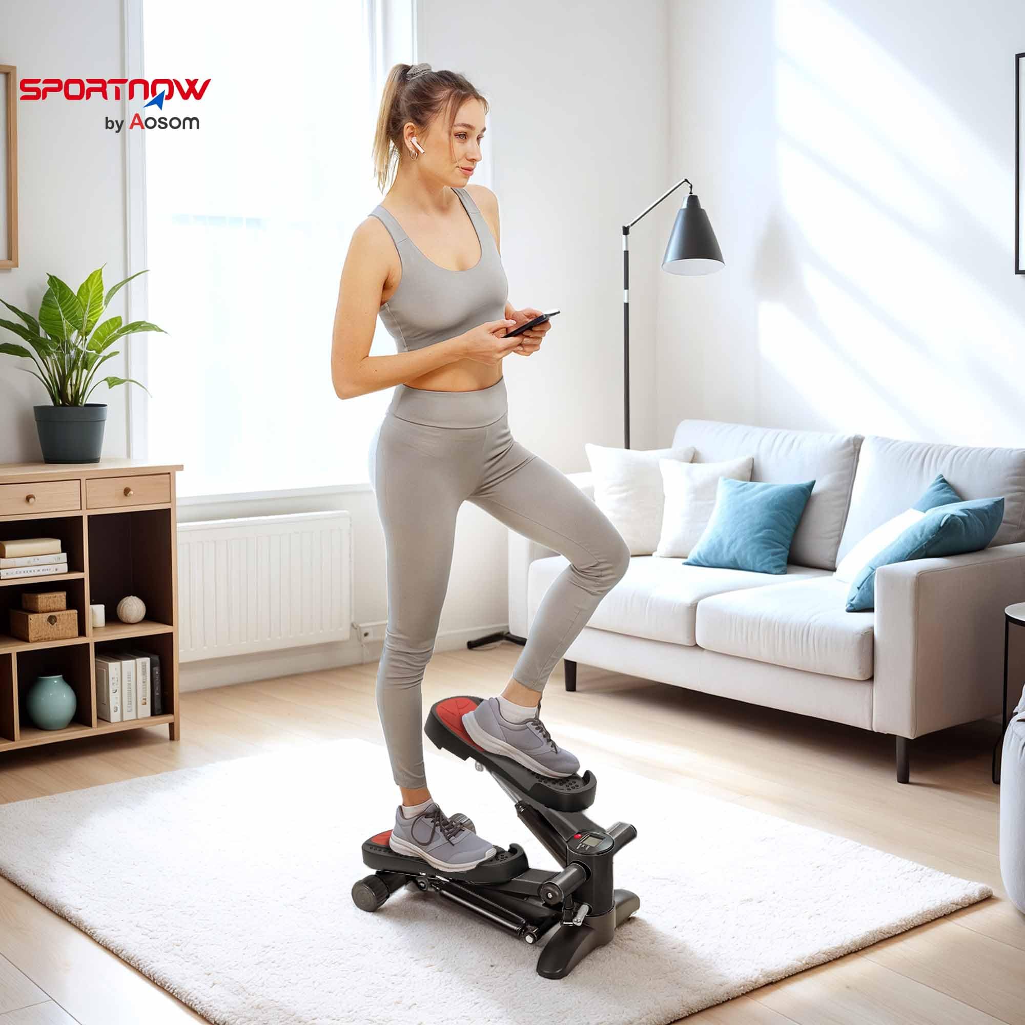 sportnow-mini-stepper-hometrainer-mit-lcd-display-schwarz image 2