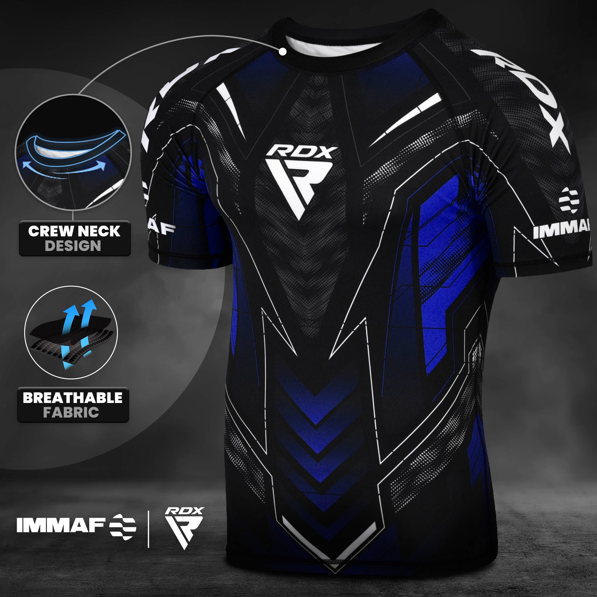 rdx-rash-guard-halbarm-immaf-compression-shirt-kampfsport image 3