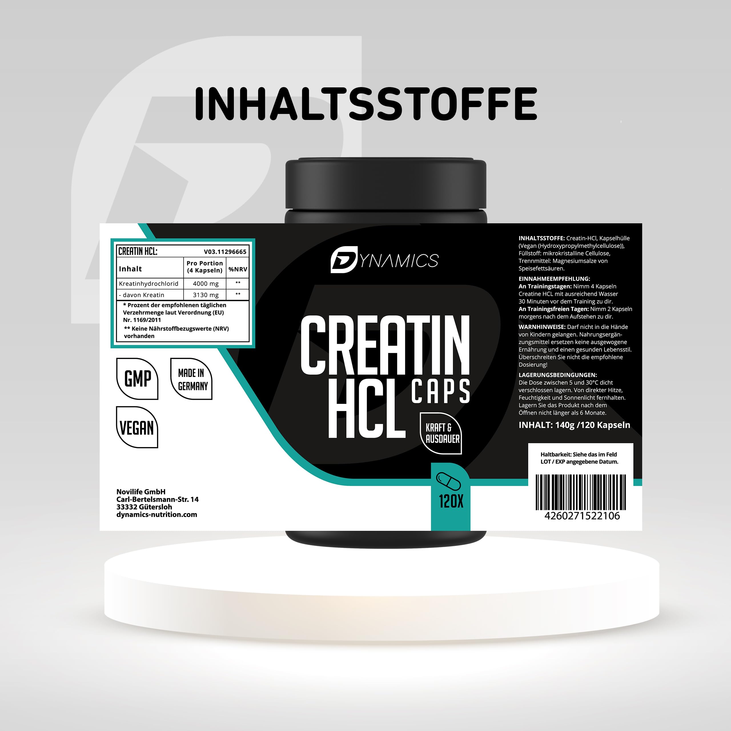 dynamics-creatin-hcl-3000-kapseln-120-vegane-muskelaufbau-kapseln-hochdosiert image 4