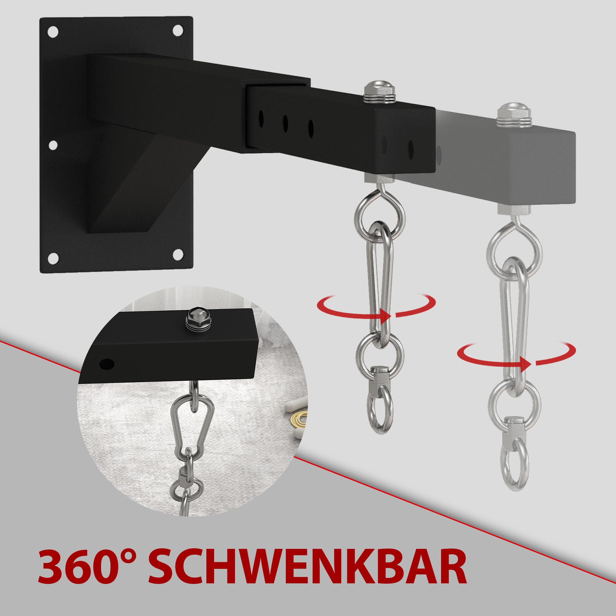 sportnow-boxsack-wandhalterung-stahl-5-fach-verstellbar-60-kg image 4