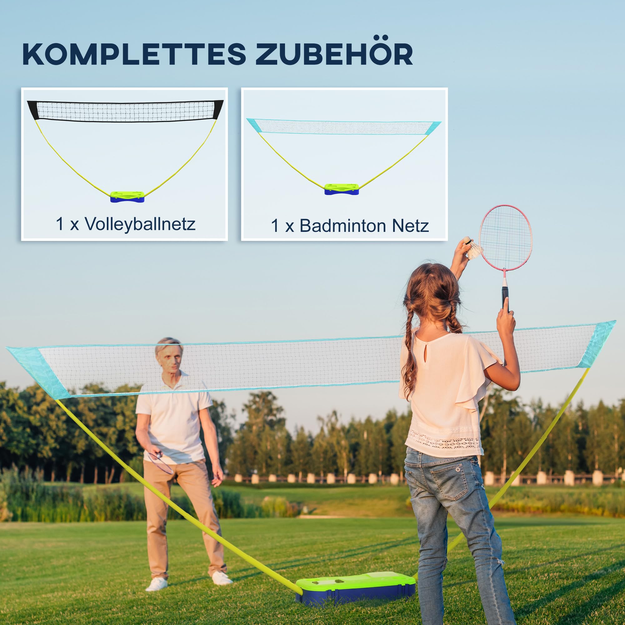 sportnow-2-in-1-badmintonnetz-4-m-mit-st-nder-verstellbar image 5