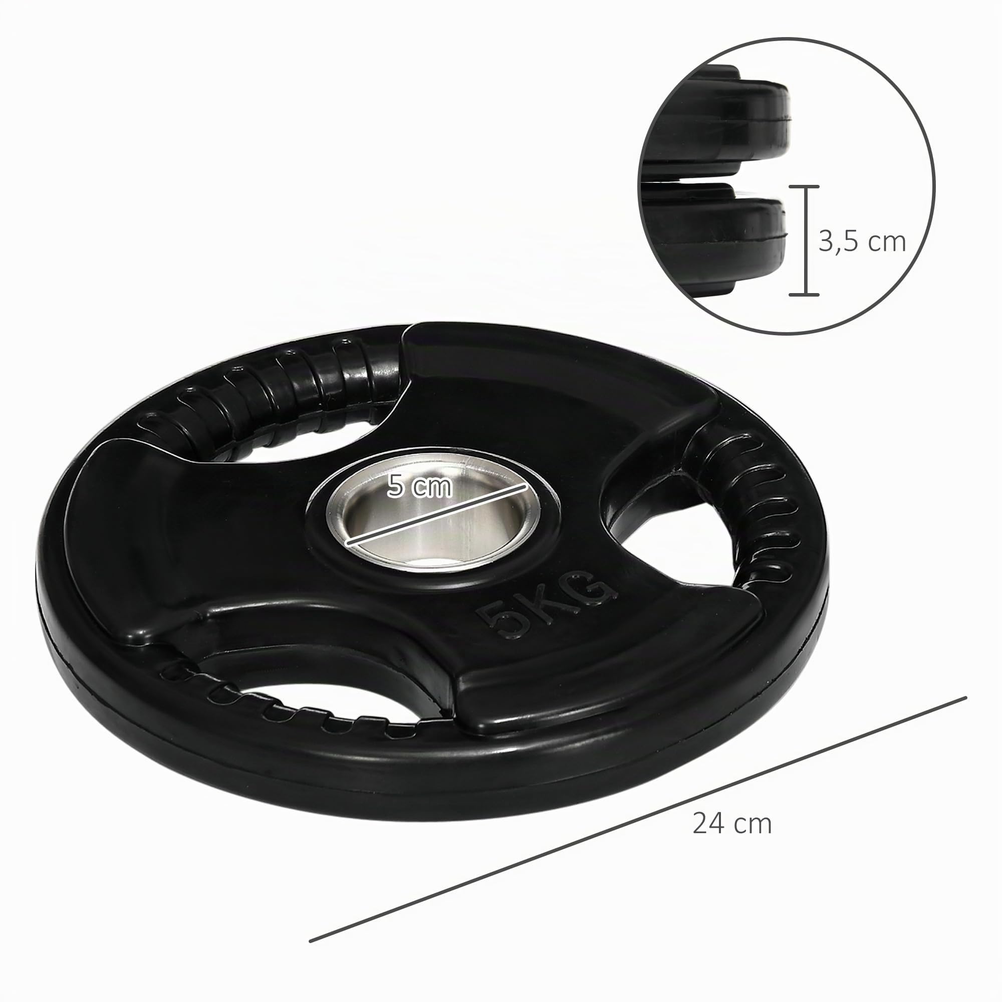 sportnow-hantelscheiben-2er-set-tri-grip-5-kg-24-cm-gummiert image 7