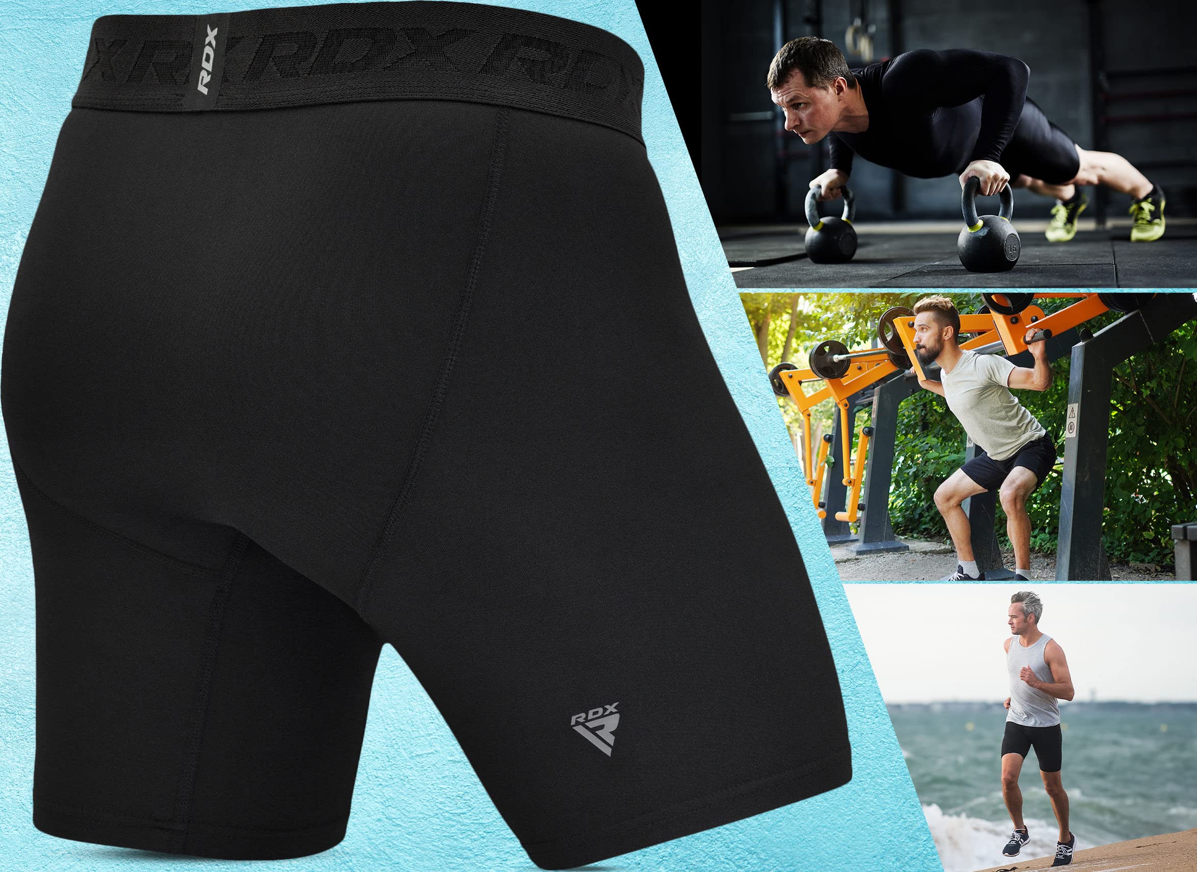 rdx-kompressionsshorts-herren-baselayer-sport-tights-halblang image 6