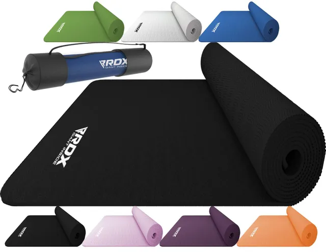 rdx-yogamatte-tpe-6mm-rutschfest-183-x-61-cm-reach-rohs-zertifiziert-mit-tragegu image 1