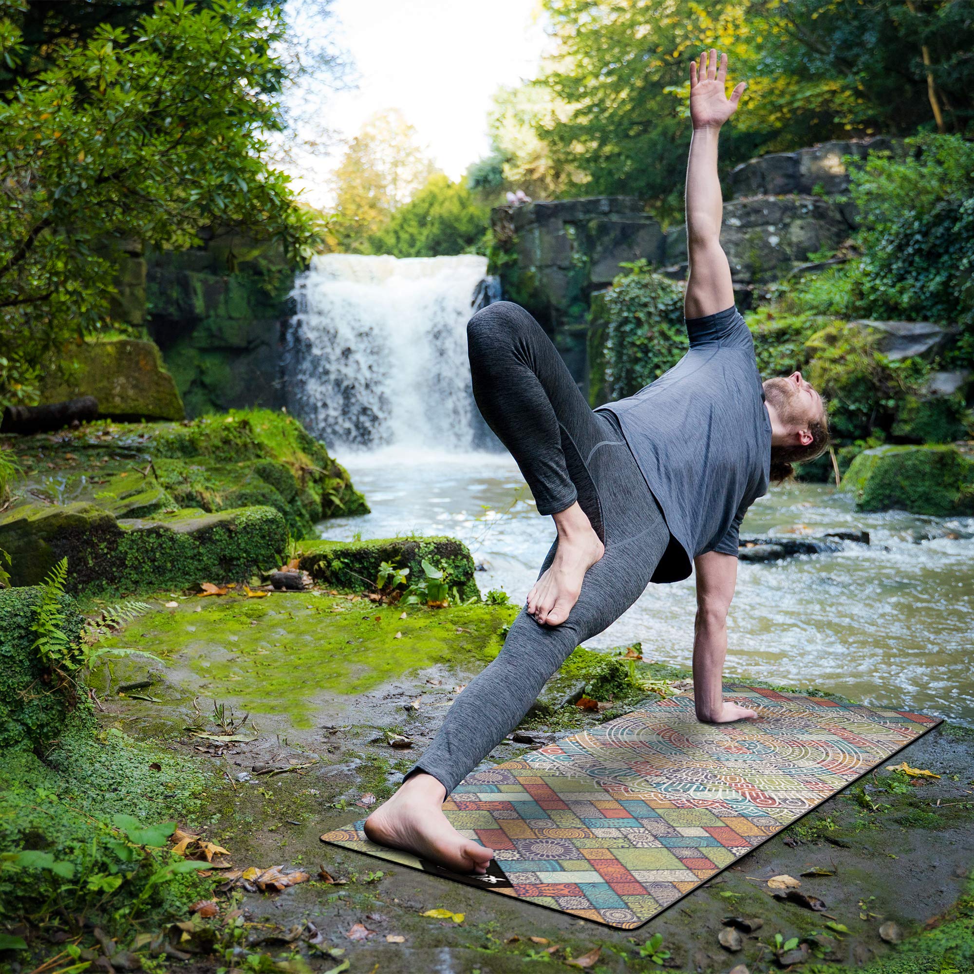 rdx-yogamatte-pu-6mm-rutschfest-183x61cm-naturkautschuk-mit-tragetasche-und-bung image 6