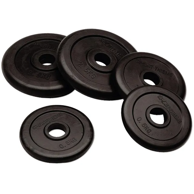 sport-thieme-hantelscheibe-gummiert-gusseisen-30-mm-bohrung image 1