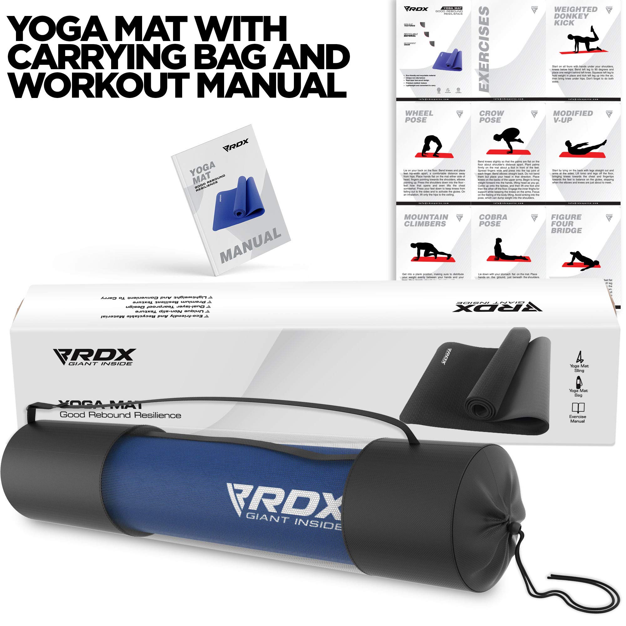 rdx-yogamatte-tpe-6mm-rutschfest-183-x-61-cm-reach-rohs-zertifiziert-mit-tragegu-2 image 8