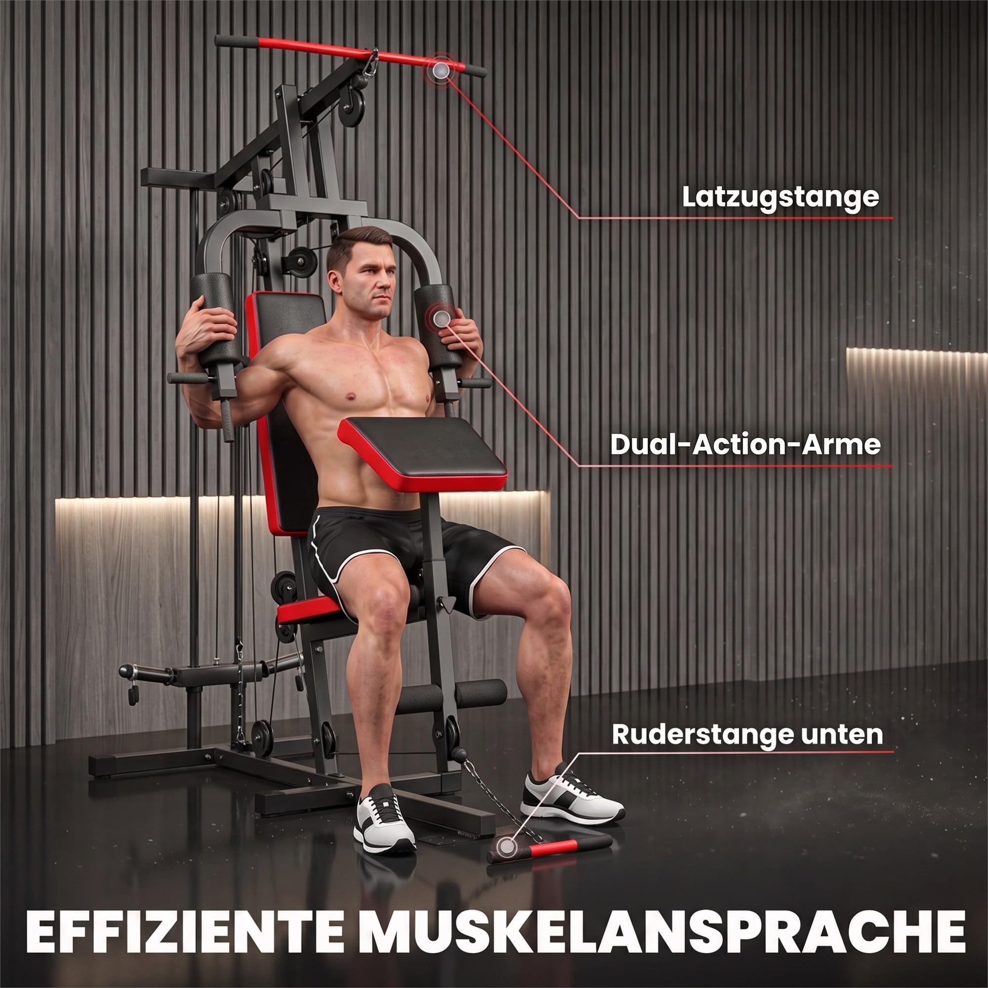 sportnow-kraftstation-mit-latzug-butterflystange-homegym-bis-120-kg image 6