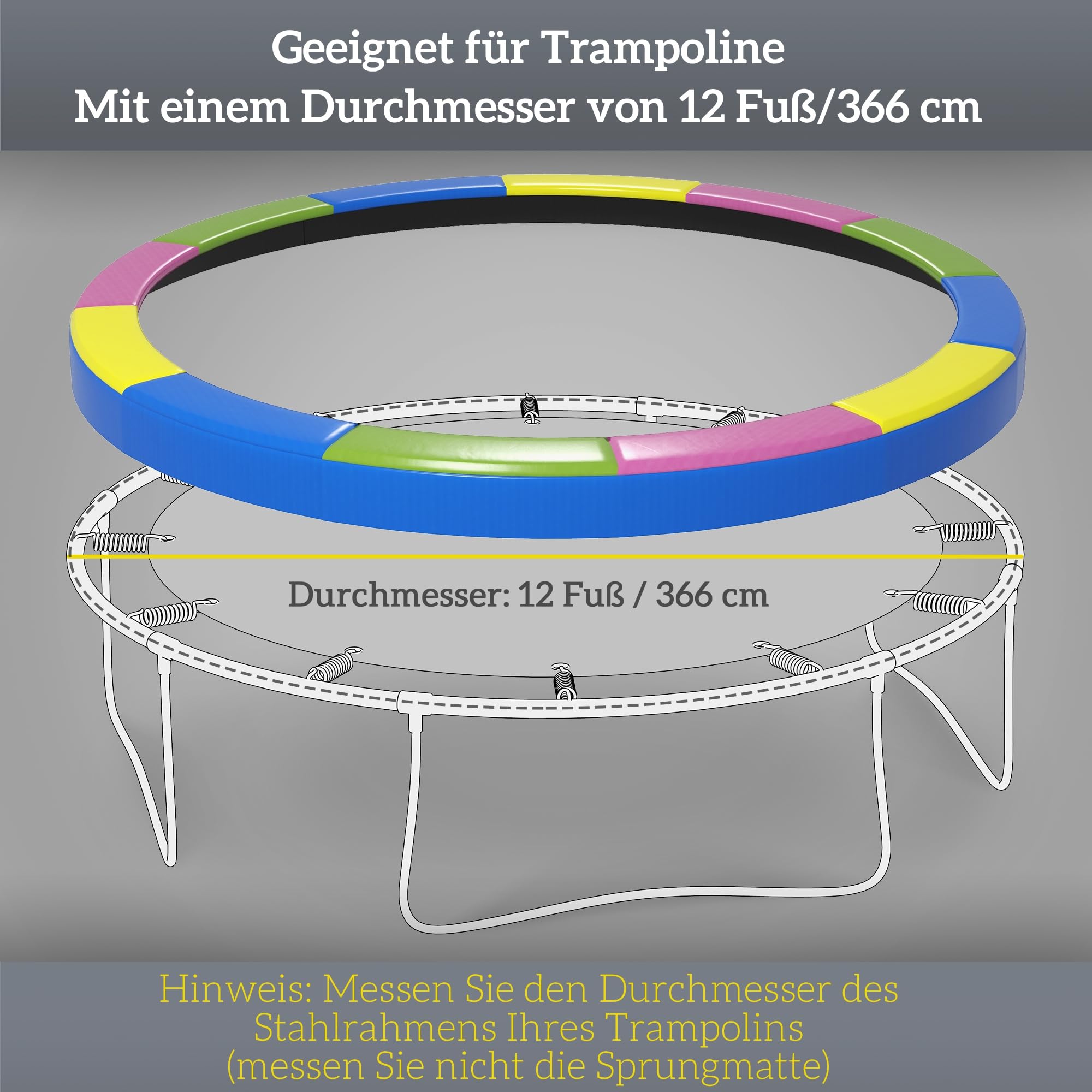 sportnow-trampolin-randabdeckung-rei-feste-uv-resistente-randpolsterung-244-cm-f image 3