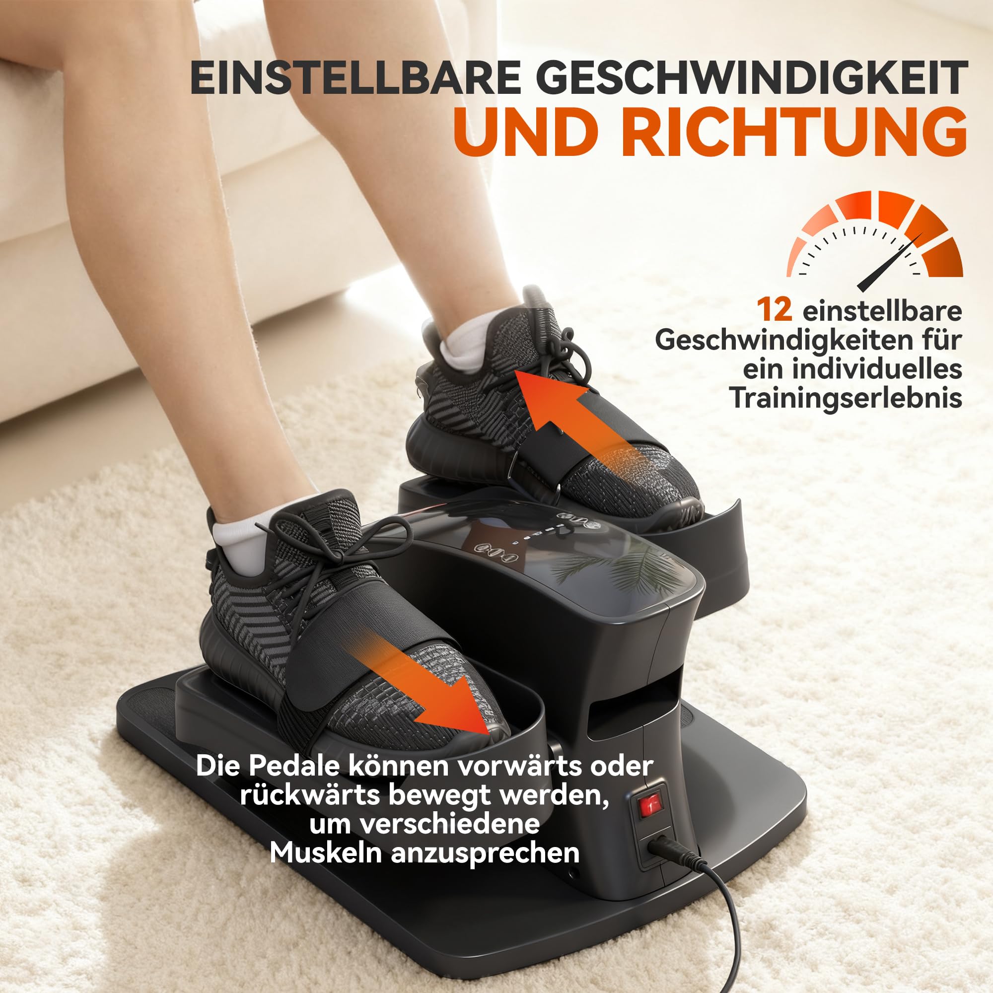 sportnow-mini-ellipsentrainer-untertisch-mit-fernbedienung-12-geschwindigkeiten- image 3