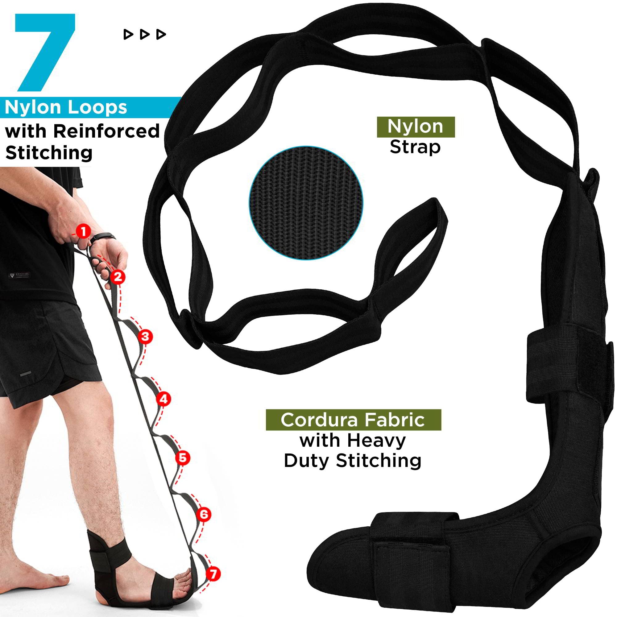 rdx-yoga-stretching-strap-verstellbarer-ballett-stretch-gurt-mit-6-schlaufen-f-r image 2