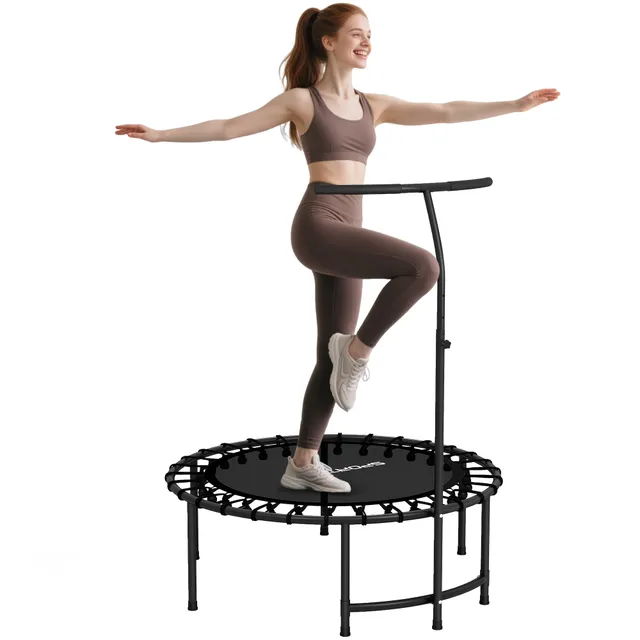 sportnow-fitness-trampolin-102-cm-mini-trampoline-mit-haltegriff-bis-100-kg image 1