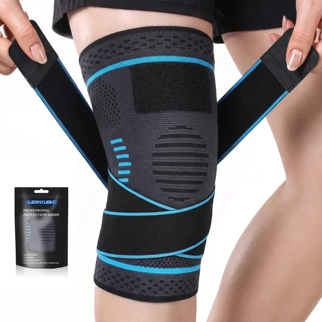 lexniush-kniebandage-mit-riemen-kompressions-kniest-tze-graublau-3xl image 1