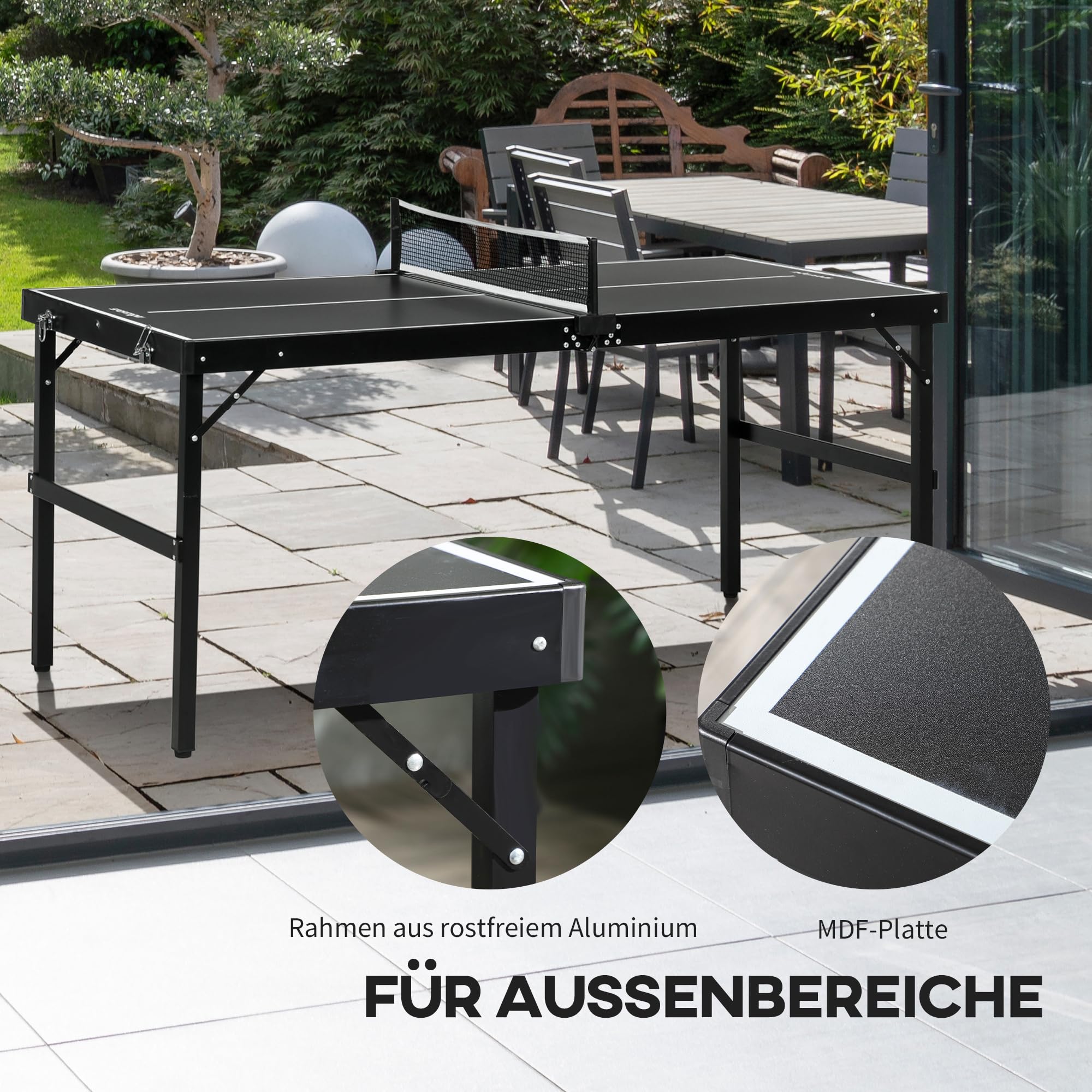 sportnow-mini-tischtennisplatte-klappbar-152-cm-mit-netz-schwarz image 4