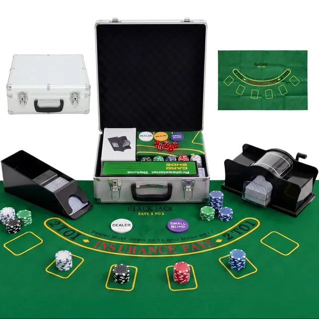 sportnow-pokerkoffer-abschlie-bar-pokerset-500-chips-mit-karten image 1
