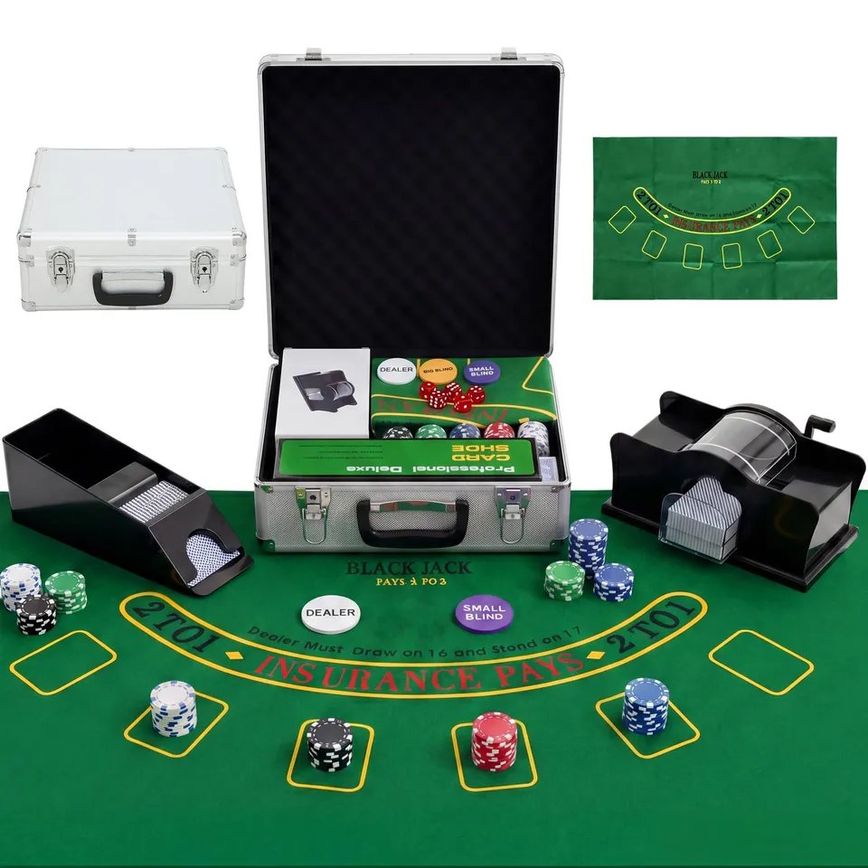 sportnow-pokerkoffer-abschlie-bar-pokerset-500-chips-mit-karten image 1