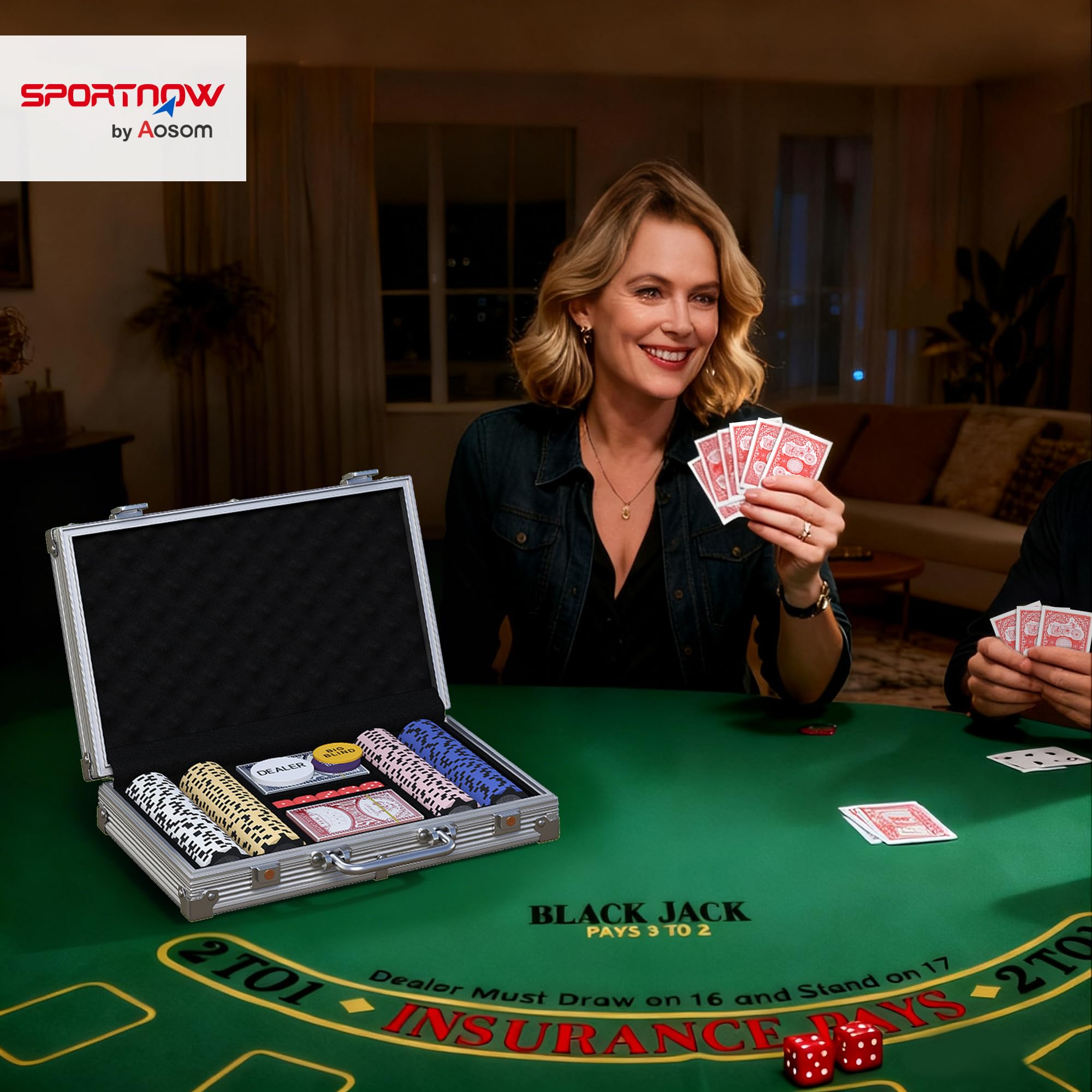 sportnow-pokerkoffer-pokerset-mit-koffer-200-clay-chips-set image 2