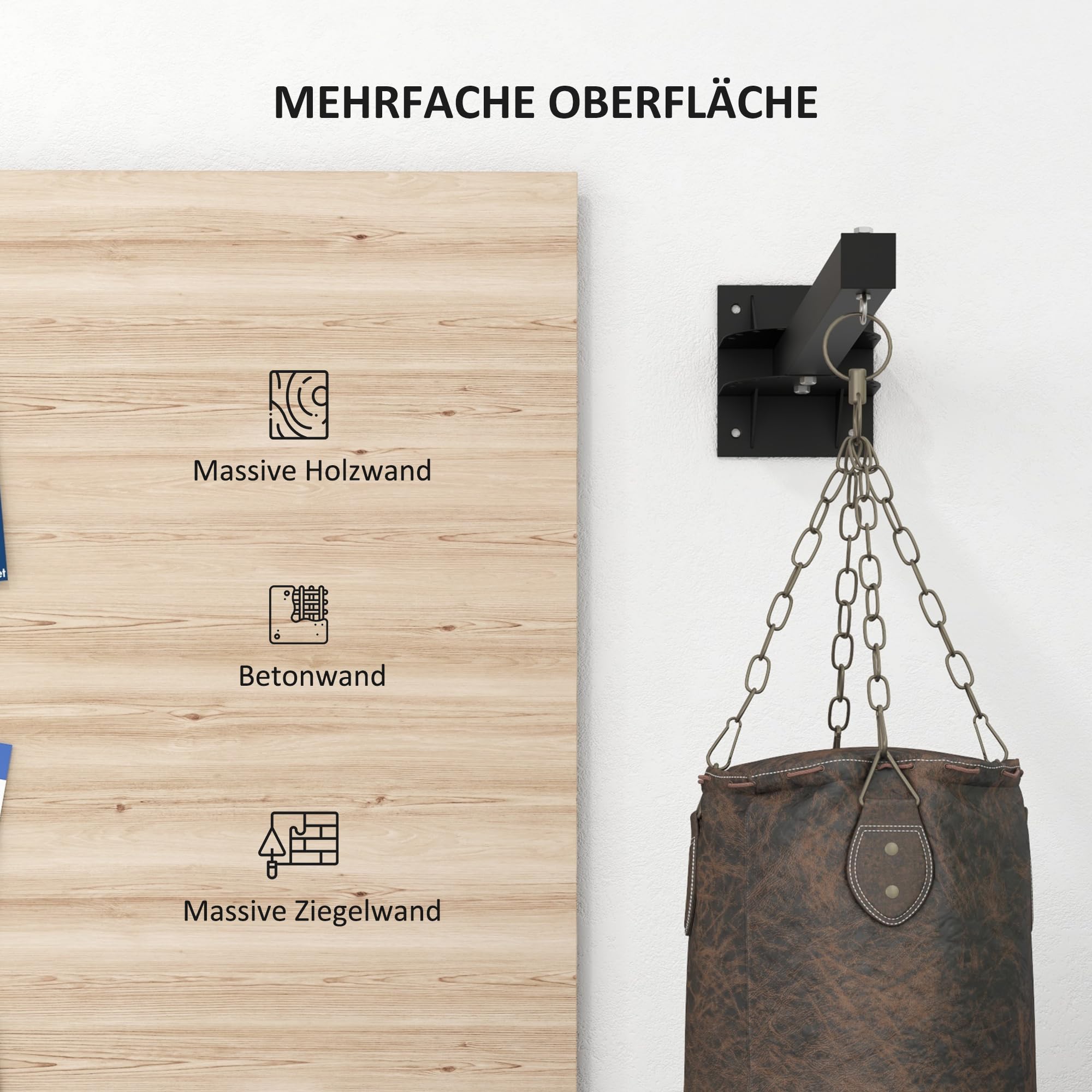 sportnow-boxsack-wandhalterung-einstellbar-boxsack-halterung-bis-100-kg image 5