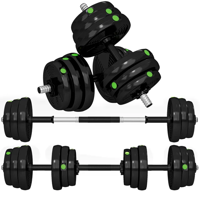 sportnow-2-in-1-hantel-set-verstellbar-15-kg-kurzhantel-langhantel image 1