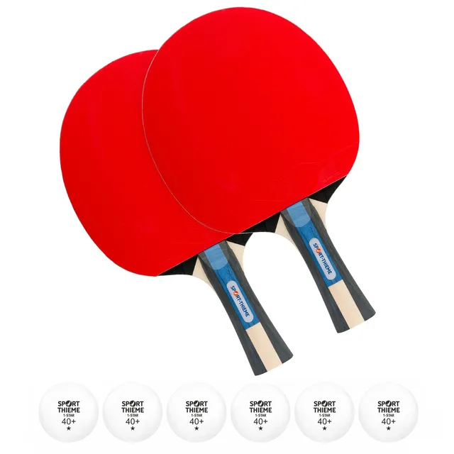 sport-thieme-tischtennisschl-ger-set-champion-ittf-belag-mit-b-llen image 1