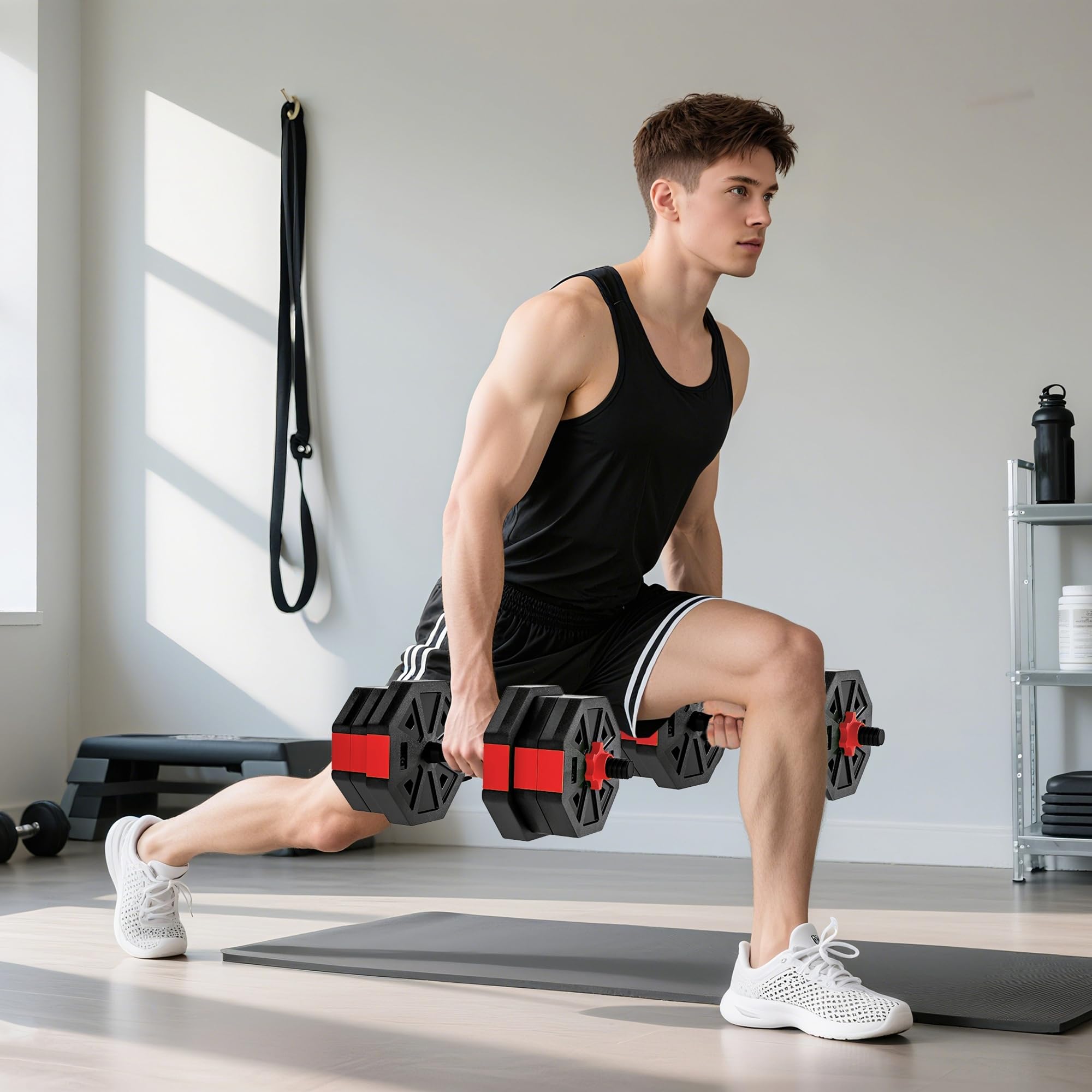 sportnow-6-in-1-hantelset-verstellbar-mit-verbindungsrohr image 8