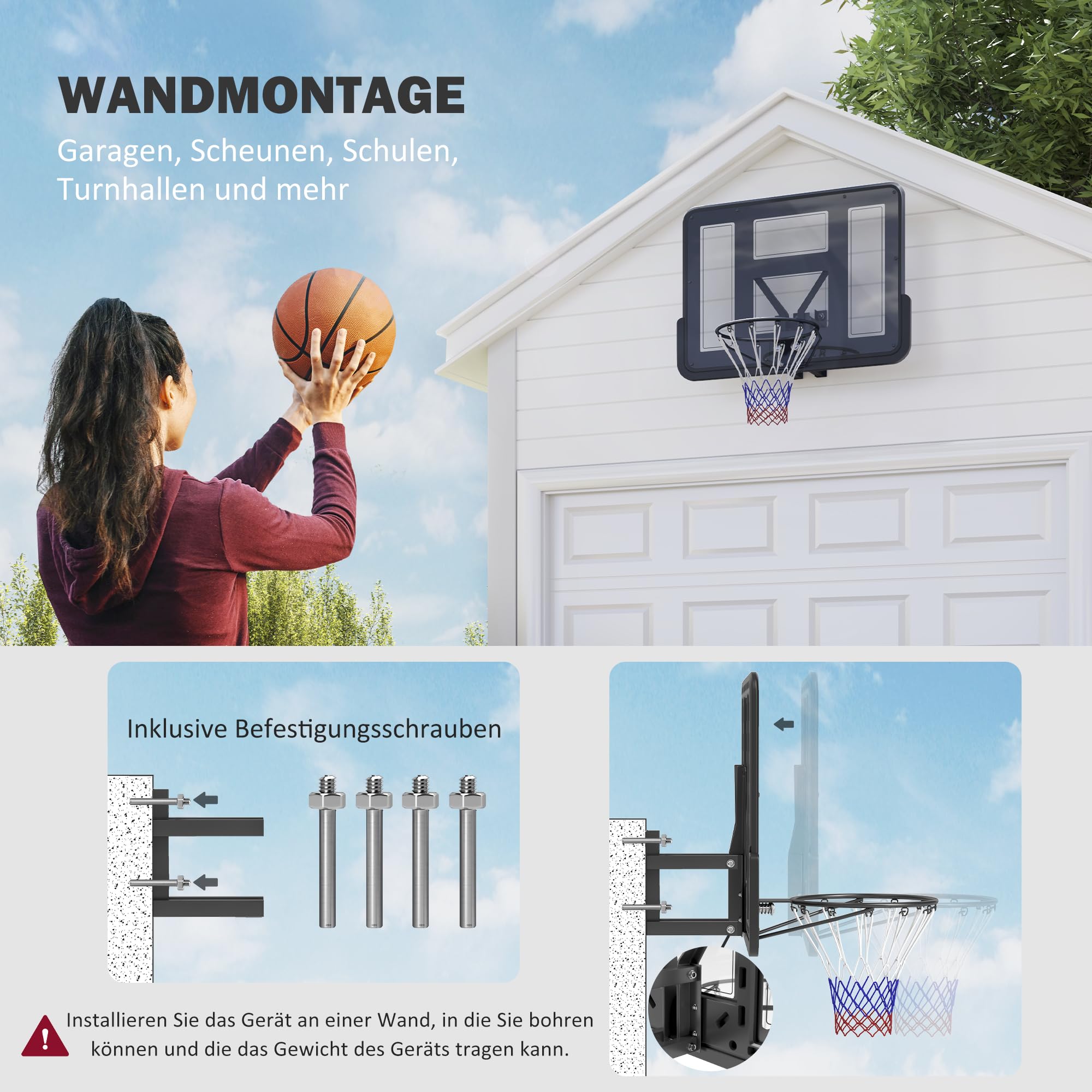 sportnow-basketballkorb-mit-r-ckwand-outdoor-110x80x75-cm-schwarz image 3