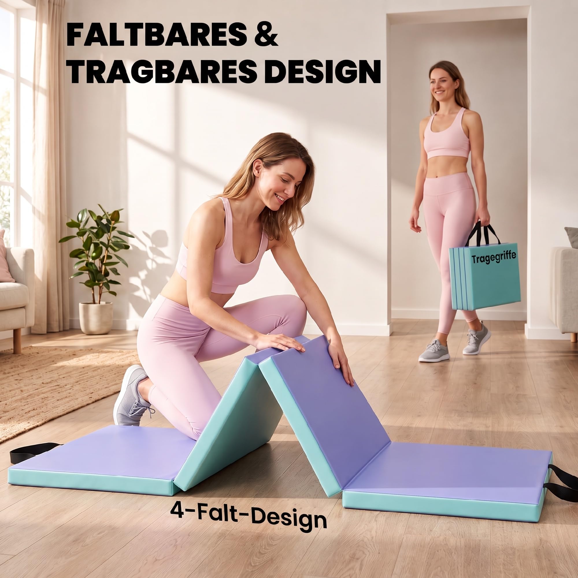 sportnow-faltbare-trainingsmatte-gr-n-lila-180-x-60-x-5-cm-gymnastikmatte-f-r-yo image 4