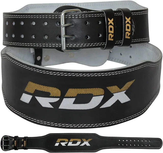 rdx-gewichtheberg-rtel-leder-4-und-6-10-verstellbare-l-cher-doppelzackenschnalle image 1