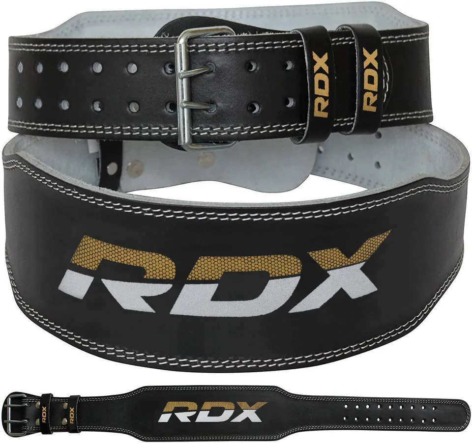 rdx-gewichtheberg-rtel-leder-4-und-6-10-verstellbare-l-cher-doppelzackenschnalle image 1