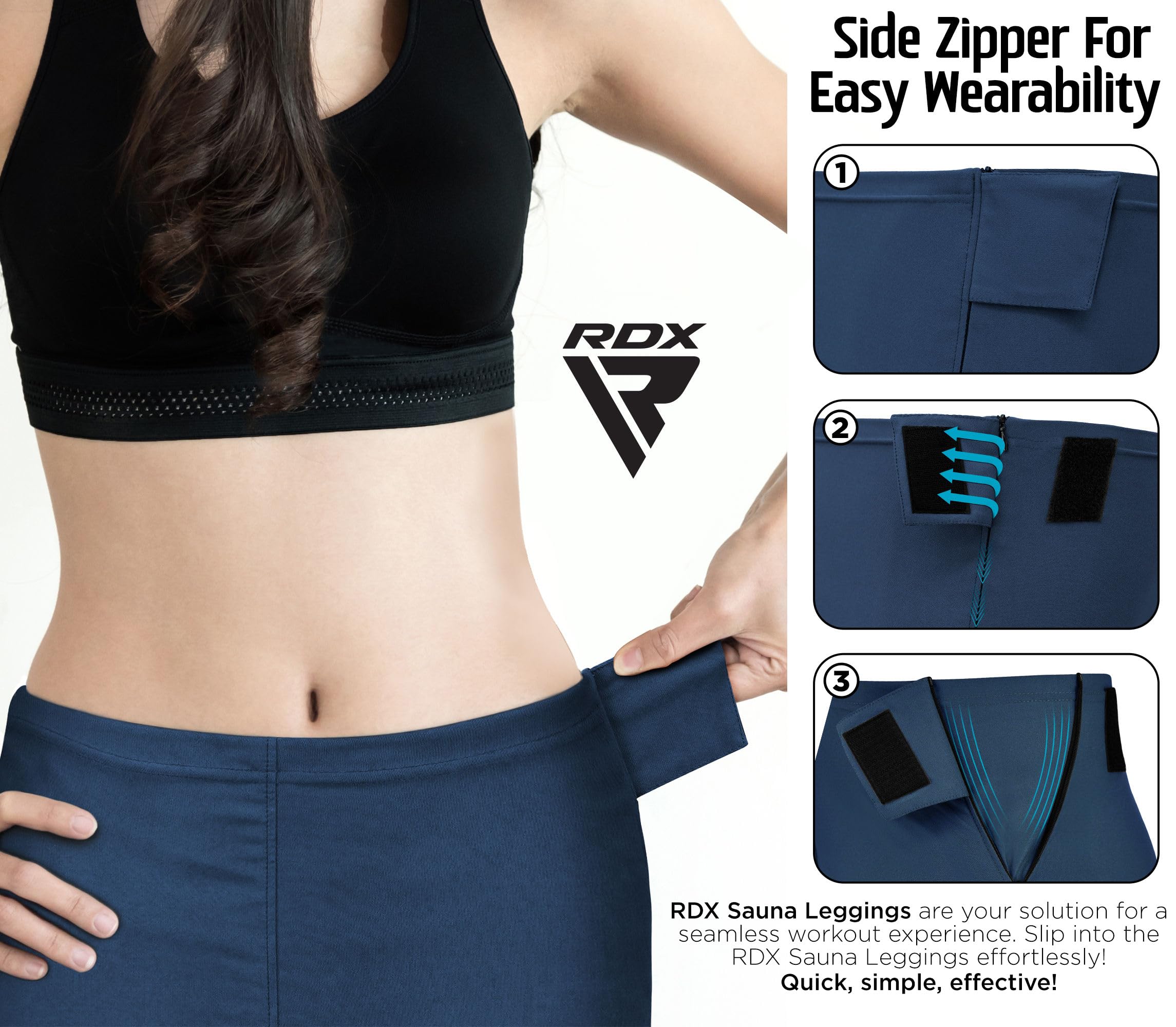 rdx-damen-sauna-leggings-pu-stretch-mit-seitlichem-rei-verschluss image 4