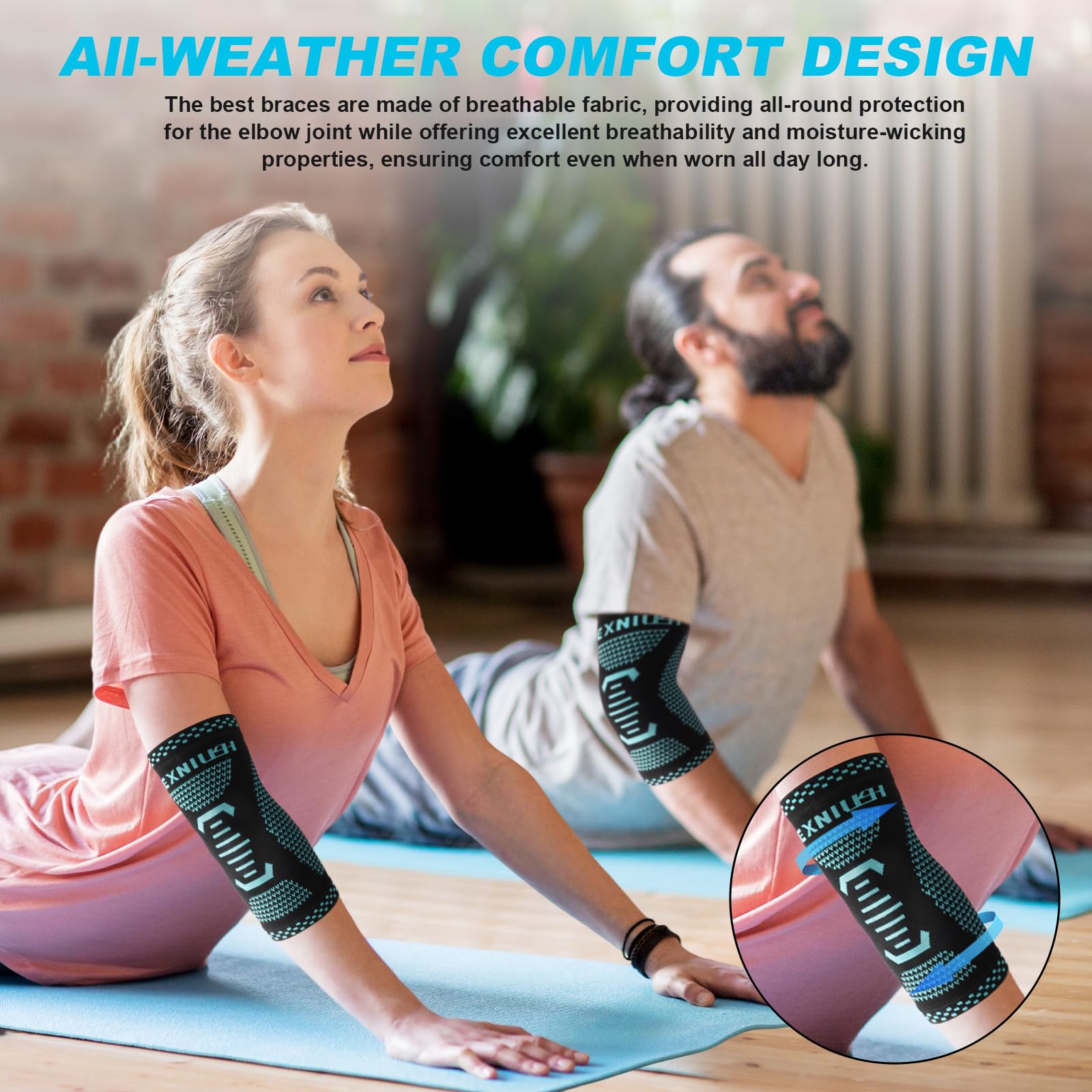 lexniush-ellenbogenbandage-xl-tennisarm-schwarz-blau image 6