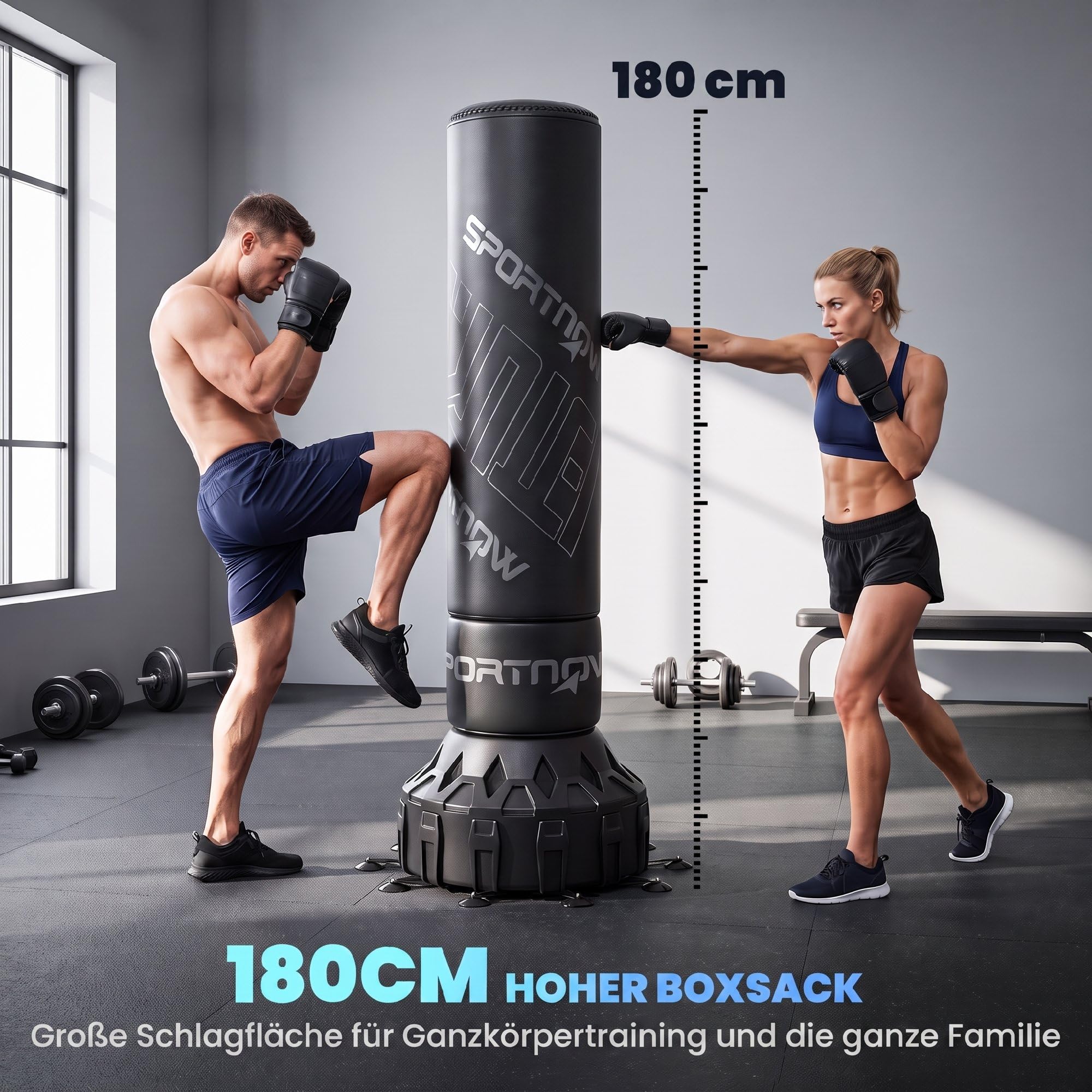 sportnow-boxsack-freistehend-180-cm-mit-saugfu-120-kg-basis image 7