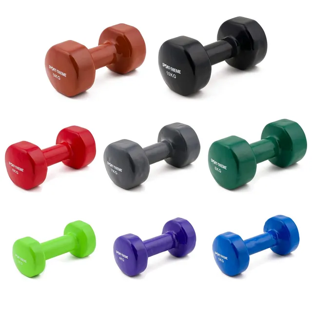 sport-thieme-fausthantel-vinyl-hex-kurzhantel-3-10-kg-9-cm-griff image 1