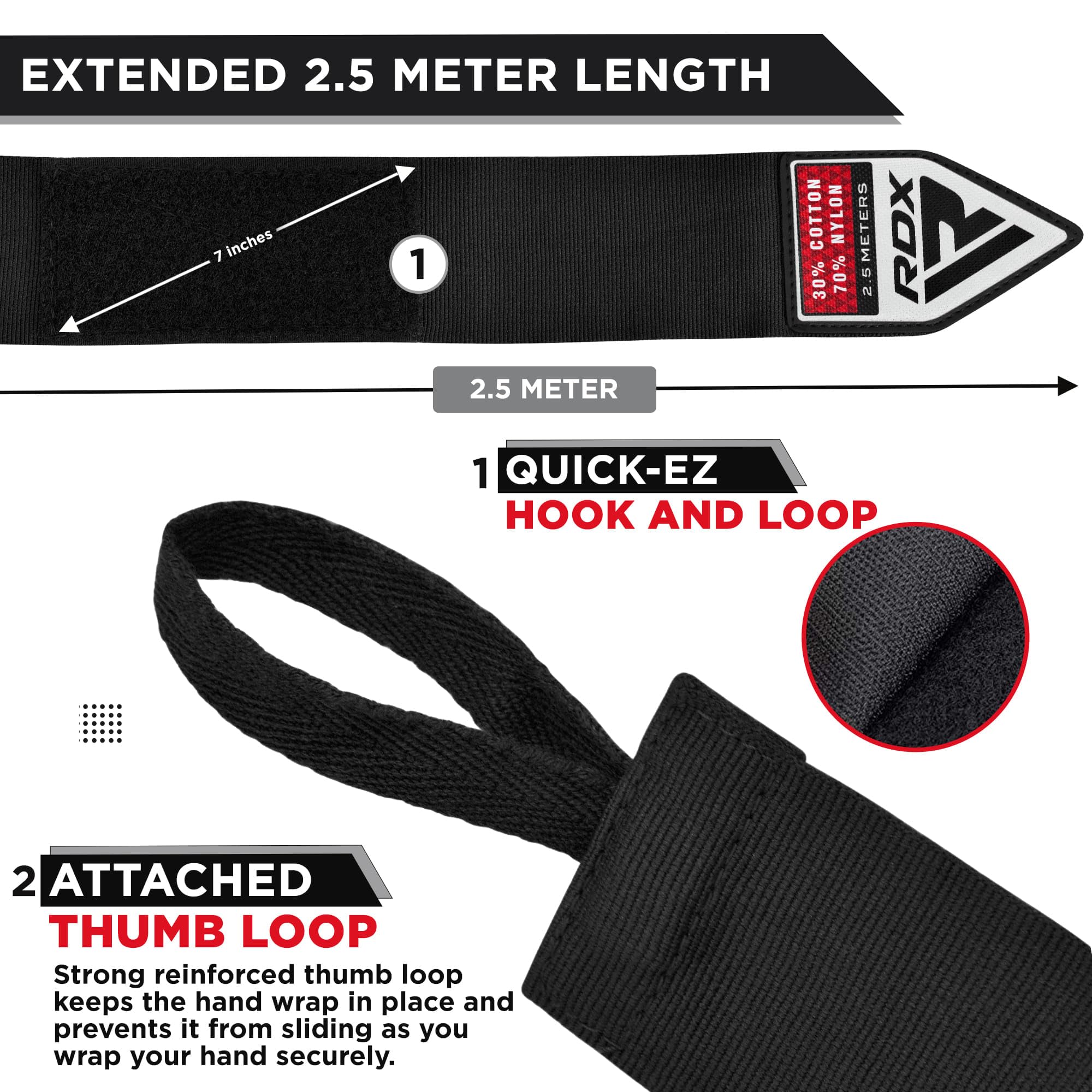 rdx-kinder-boxbandagen-2-5-m-elastisch-mit-daumenschlaufe image 5
