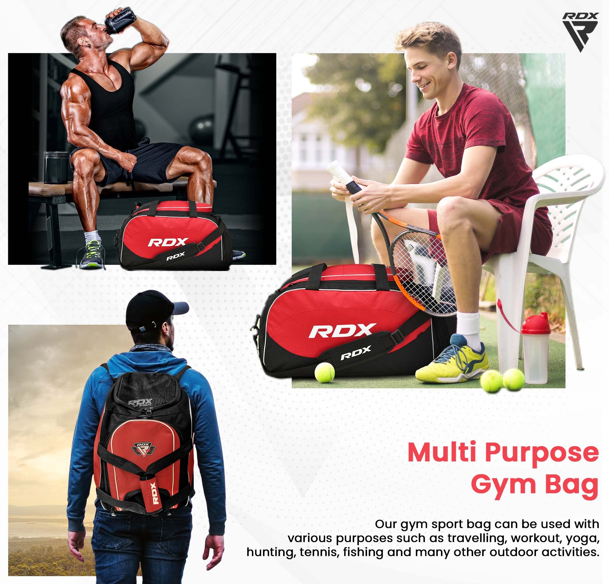 rdx-sporttasche-schwarz-rot-2-in-1-gym-bag-mit-rucksackfunktion-schuhfach-und-4- image 6