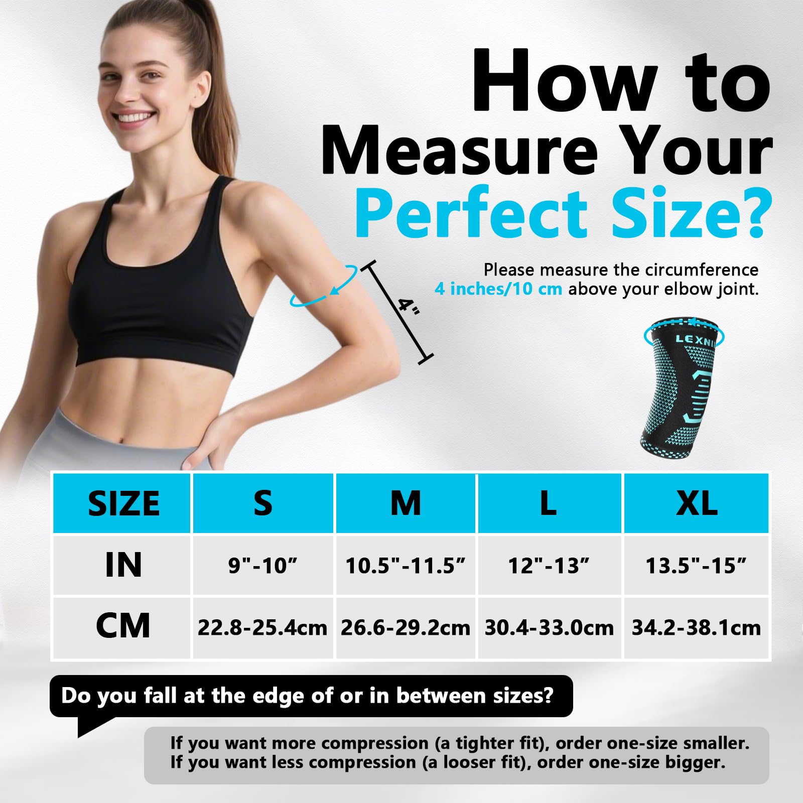 lexniush-ellenbogenbandage-xl-tennisarm-schwarz-blau image 3
