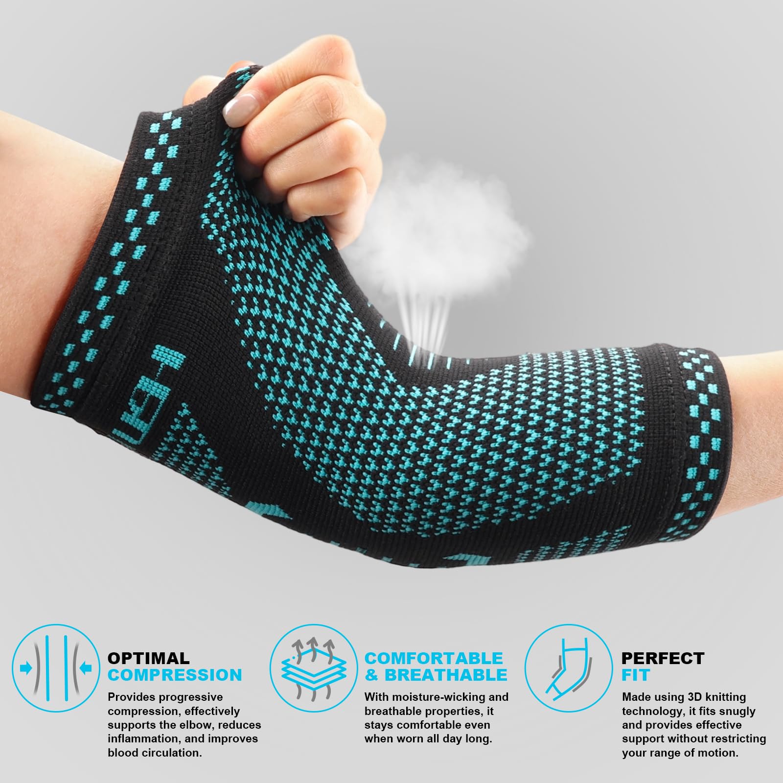 lexniush-ellenbogenbandage-xl-tennisarm-schwarz-blau image 2
