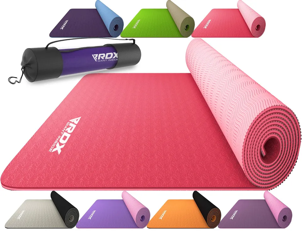 rdx-yogamatte-183x61x0-6-cm-tpe-6-mm-gymnastikmatte-rutschfest-mit-tasche image 1