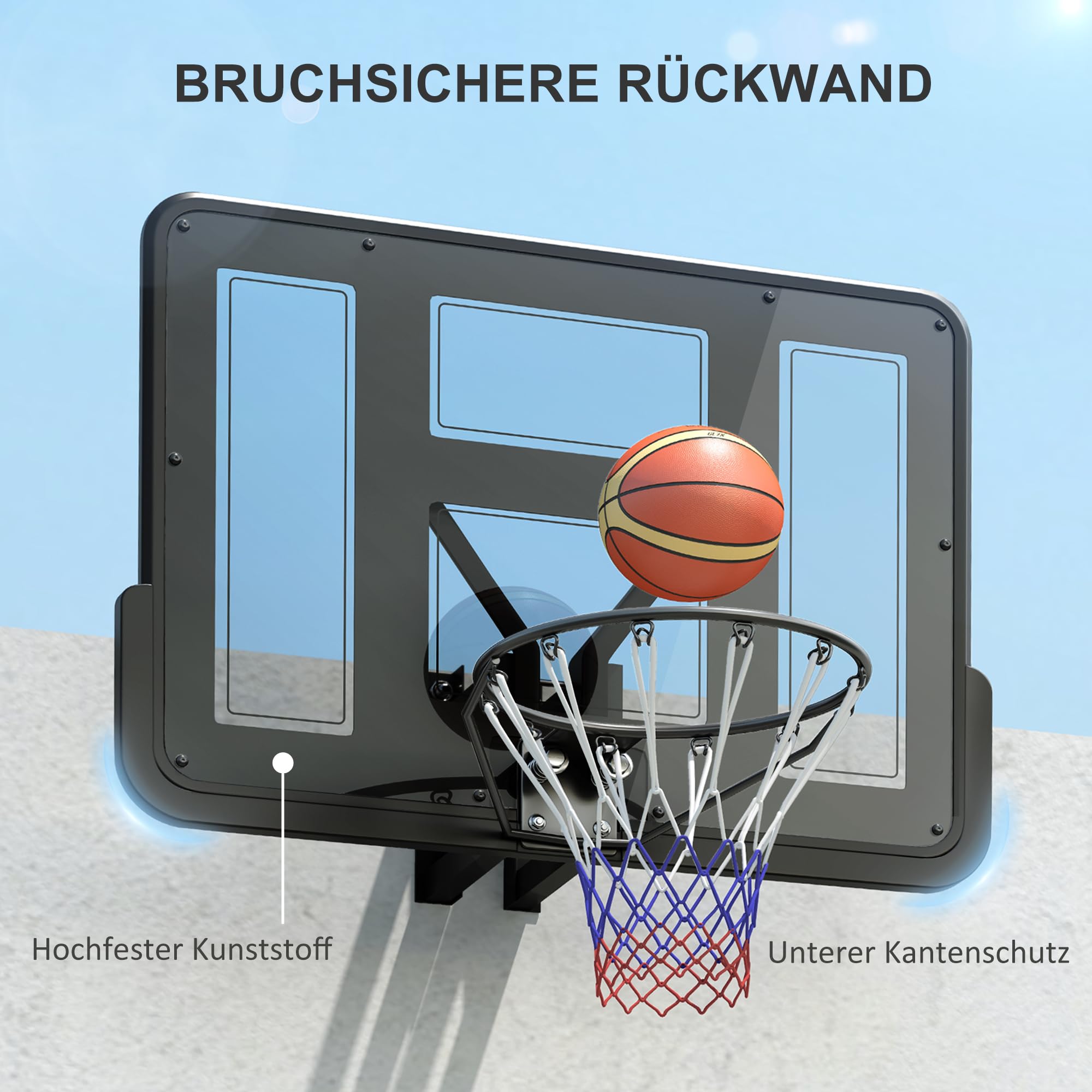 sportnow-basketballkorb-mit-r-ckwand-outdoor-110x80x75-cm-schwarz image 4