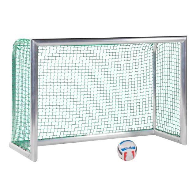 sport-thieme-mini-fu-balltor-professional-kompakt-alu-naturblank image 1