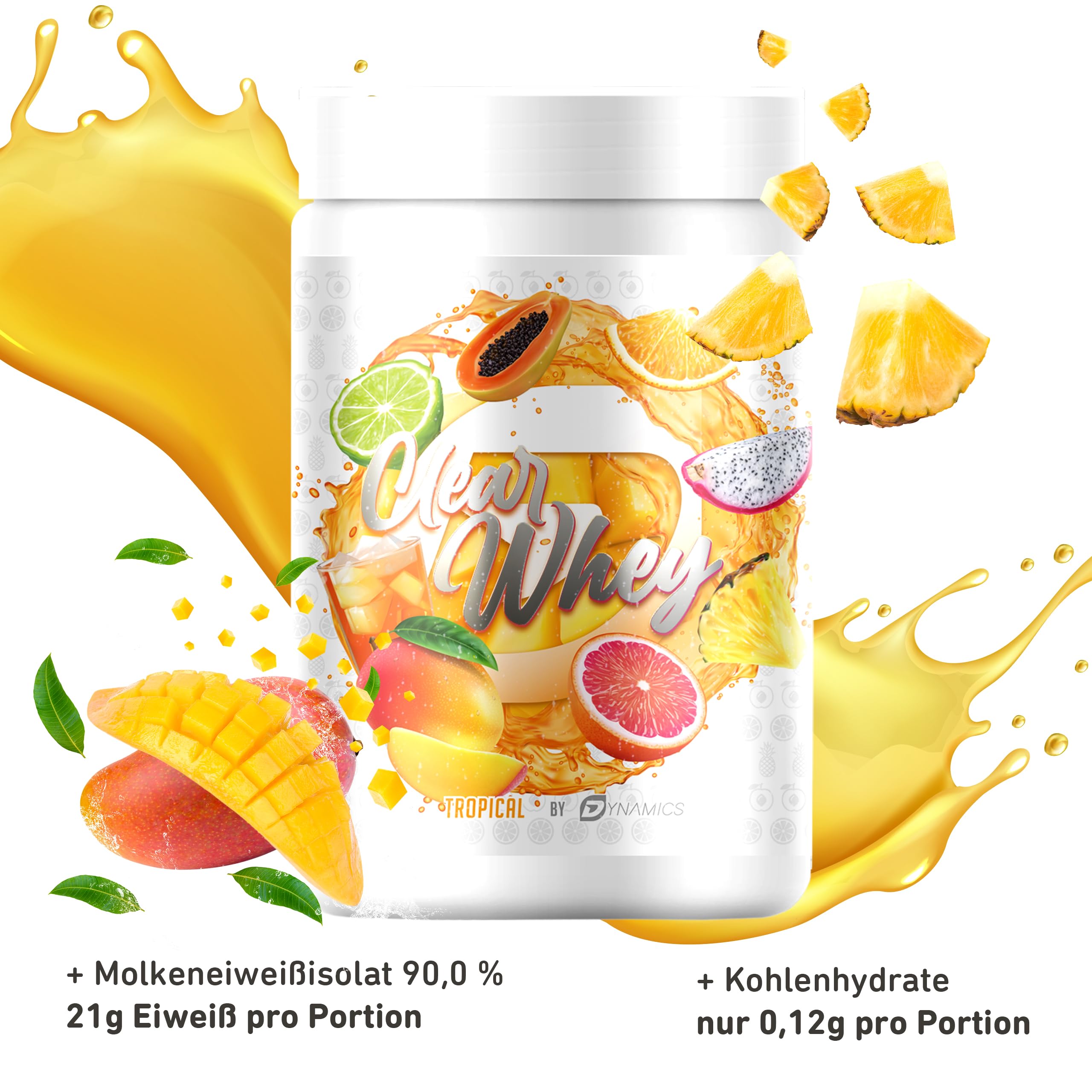 dynamics-clear-whey-isolate-proteinpulver-500g-tropical image 2