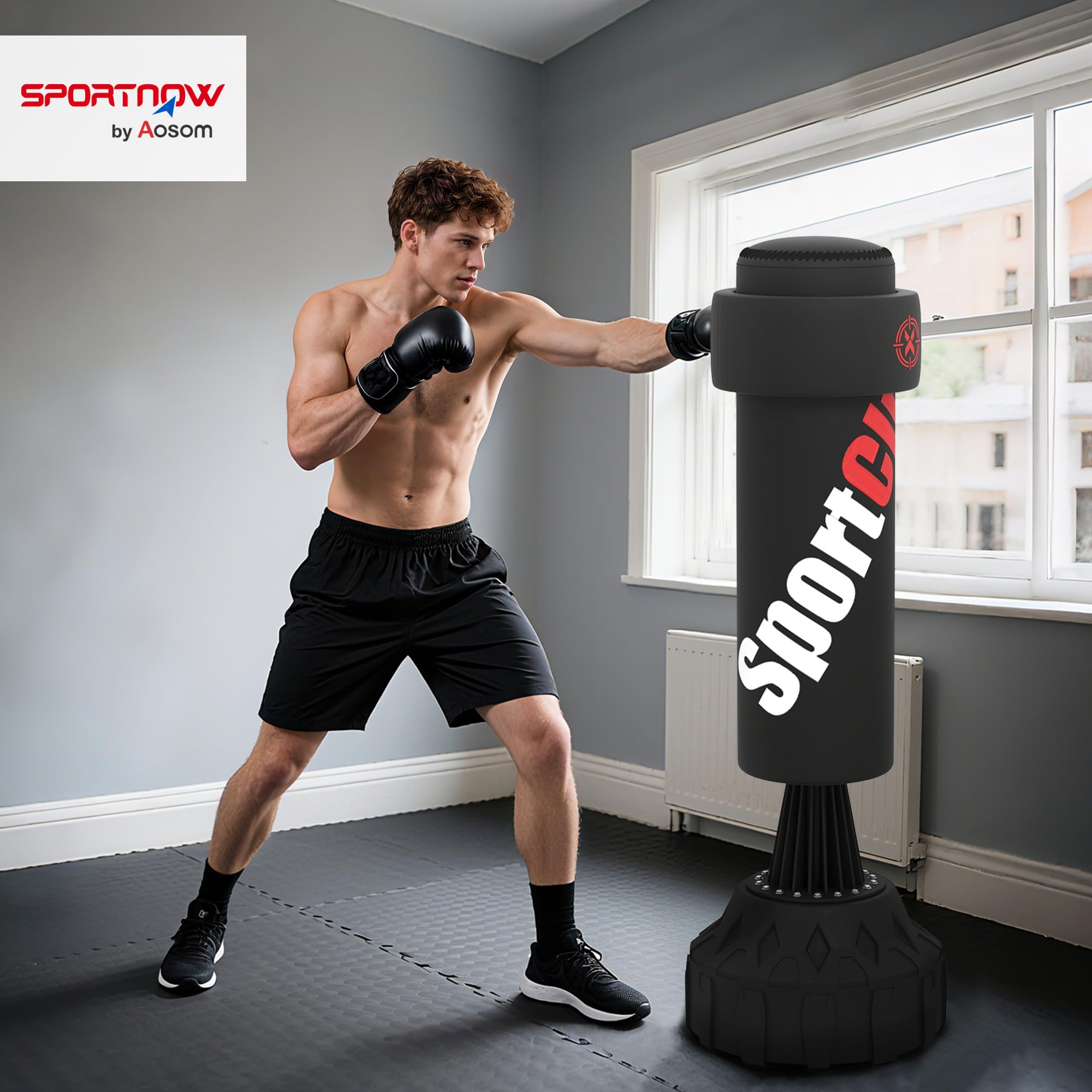 sportnow-boxsack-stehend-65-175-cm-saugfu-mit-boxbandagen image 2
