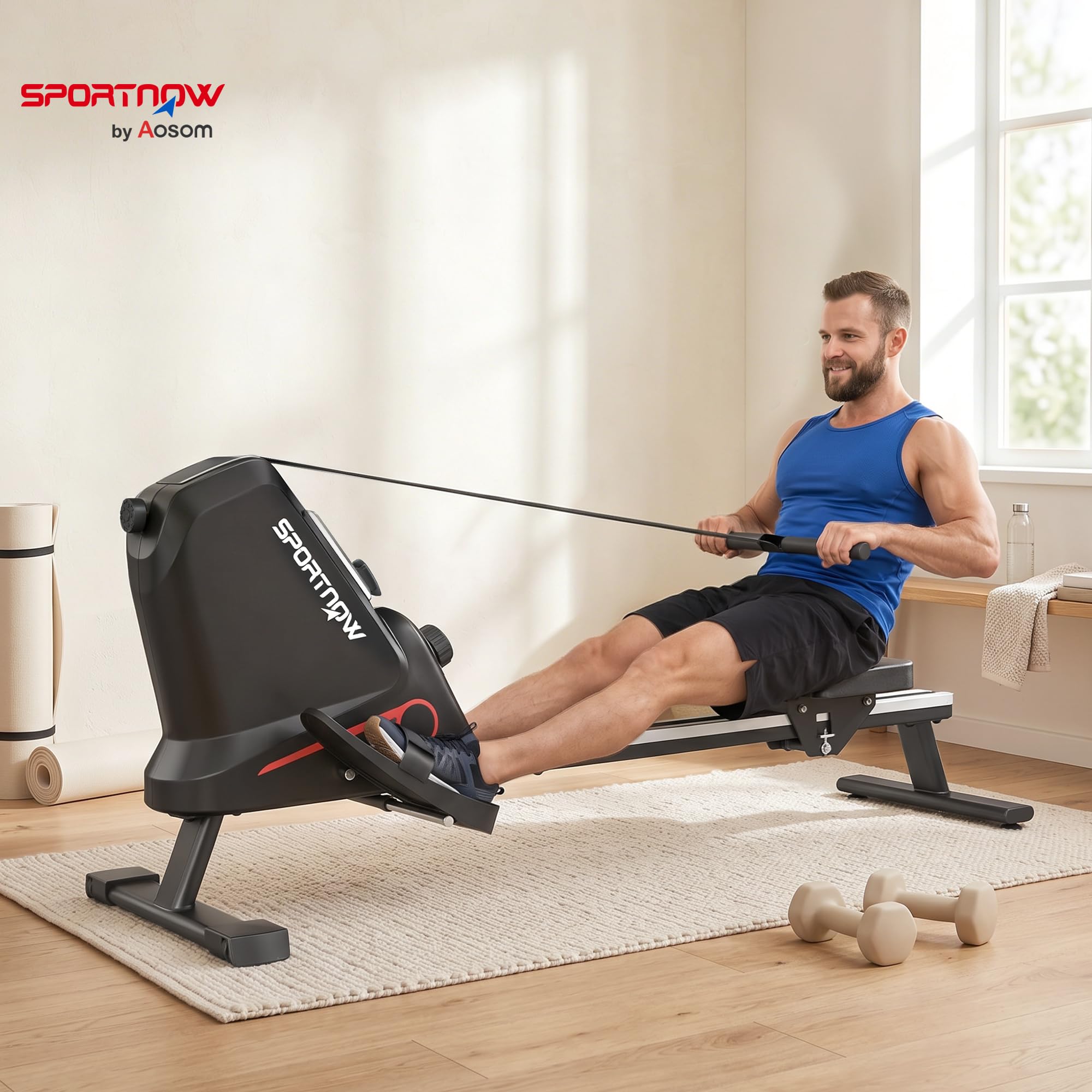 sportnow-ruderger-t-f-r-zuhause-magnetisches-ruderger-t-mit-16-widerstandsstufen image 2